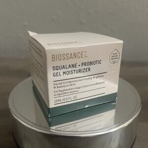 NIB Biossance Squalane + Probiotic Gel Moisturizer 15 ml 0.5 fl oz Mini NEW